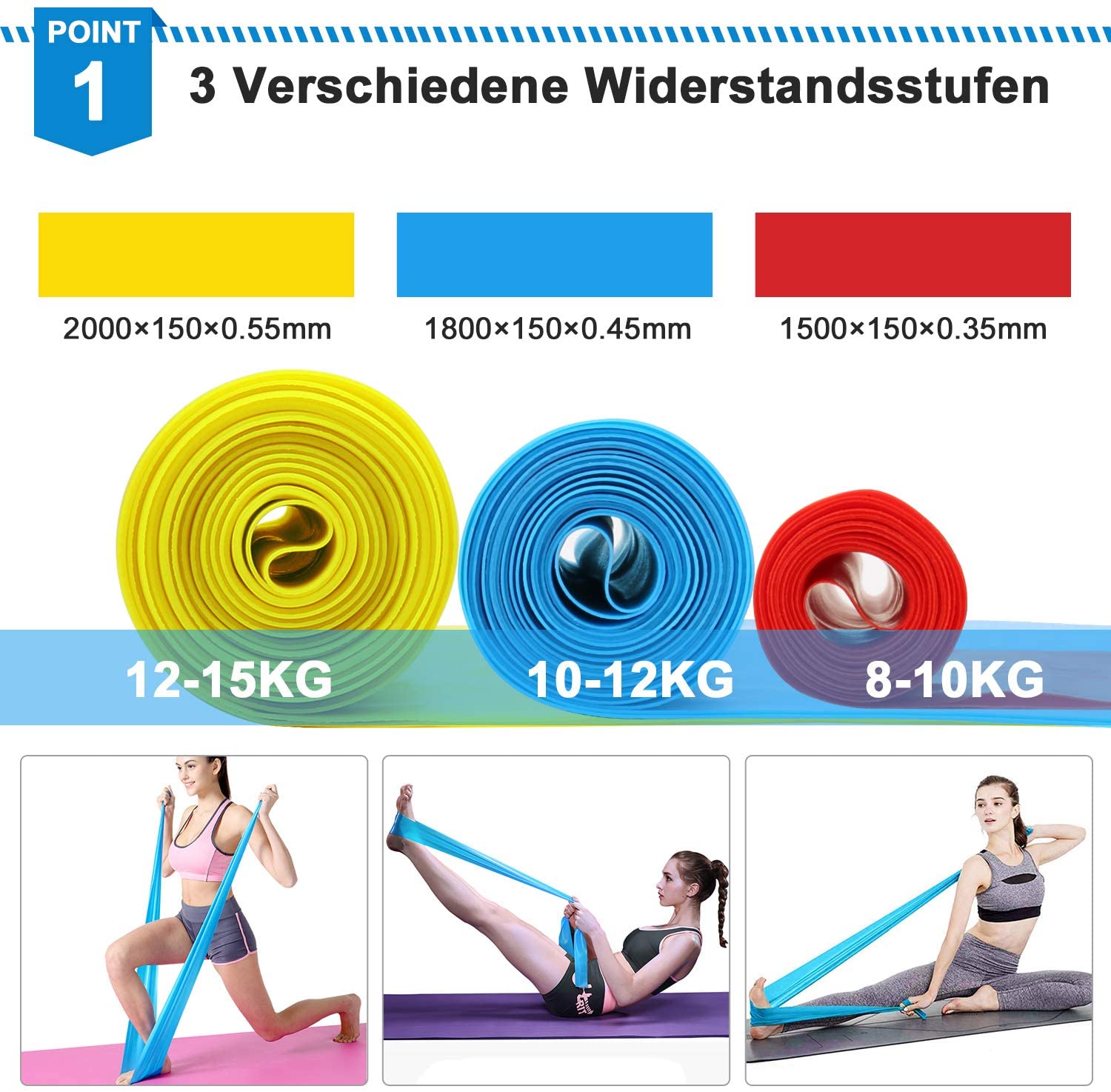 Elastik Fitness Bantları 3 Ade - Sports Equipment Supplies incelemesi ve fiyatı